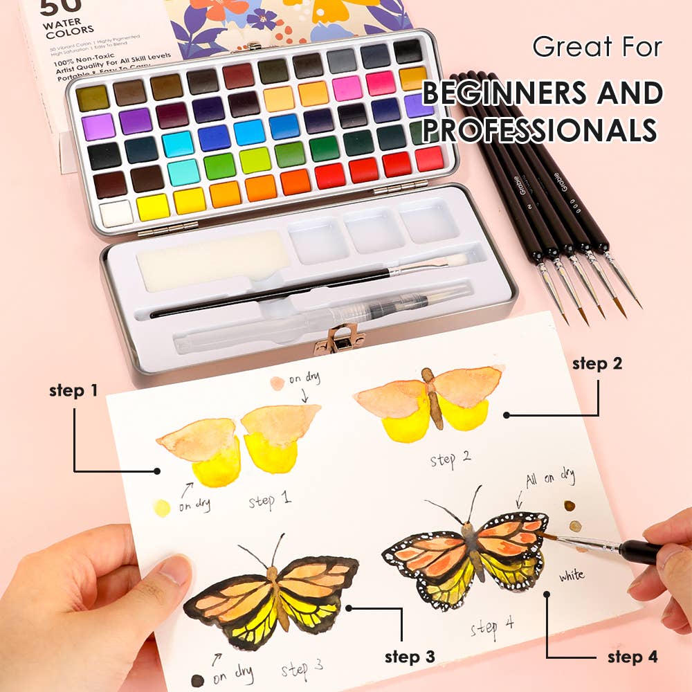 Grabie - Grabie Watercolor Set Of 50 With Brush