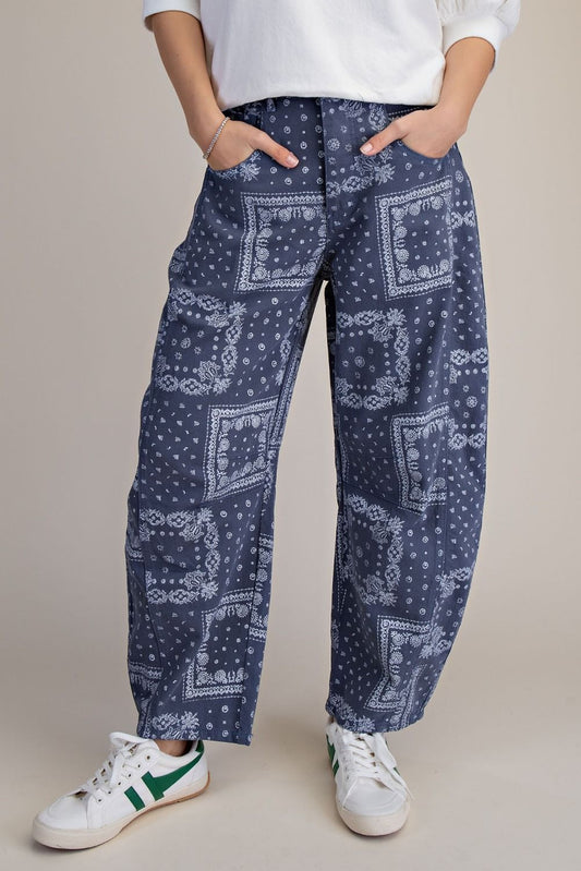 Blue Bandana Pants