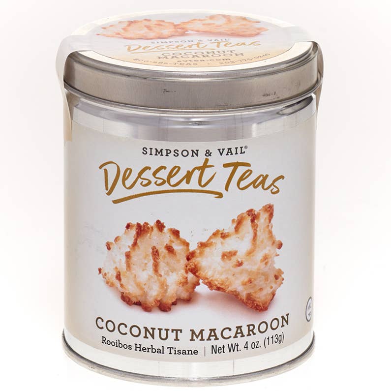 Simpson & Vail - Coconut Macaroon Green Rooibos Herbal Tisane - 4 Ounce Tin