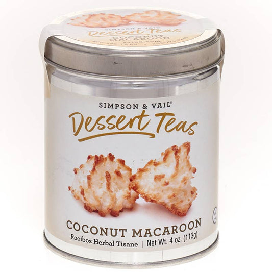 Simpson & Vail - Coconut Macaroon Green Rooibos Herbal Tisane - 4 Ounce Tin