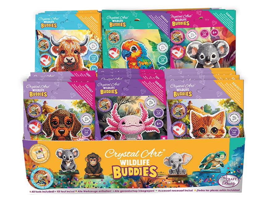 Outset Games and Cobble Hill Puzzles - Full Display - CA Buddies: Cute Animals (assorted 30 in PDQ)