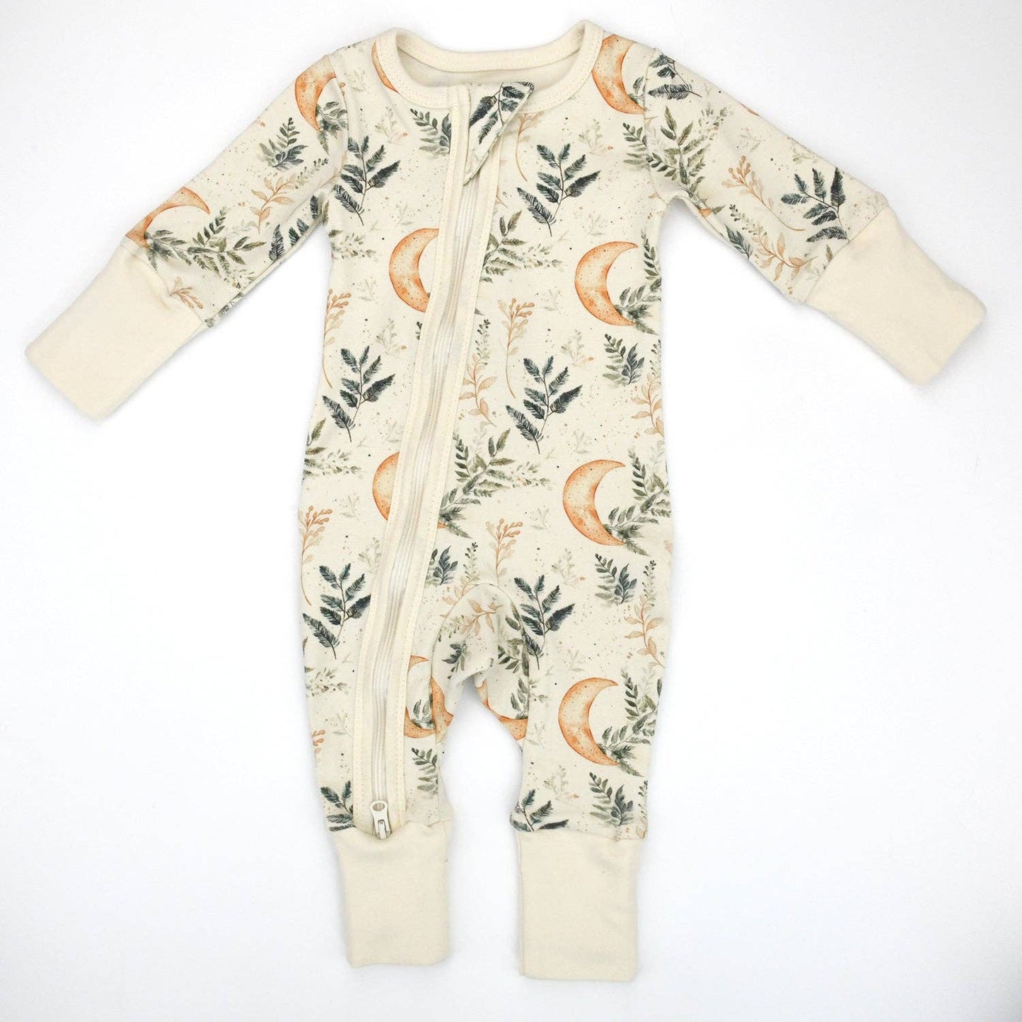 Earthy - Organic Cotton Baby Pajamas 2-Way Zip Front Zipper Sleeper, Lynx