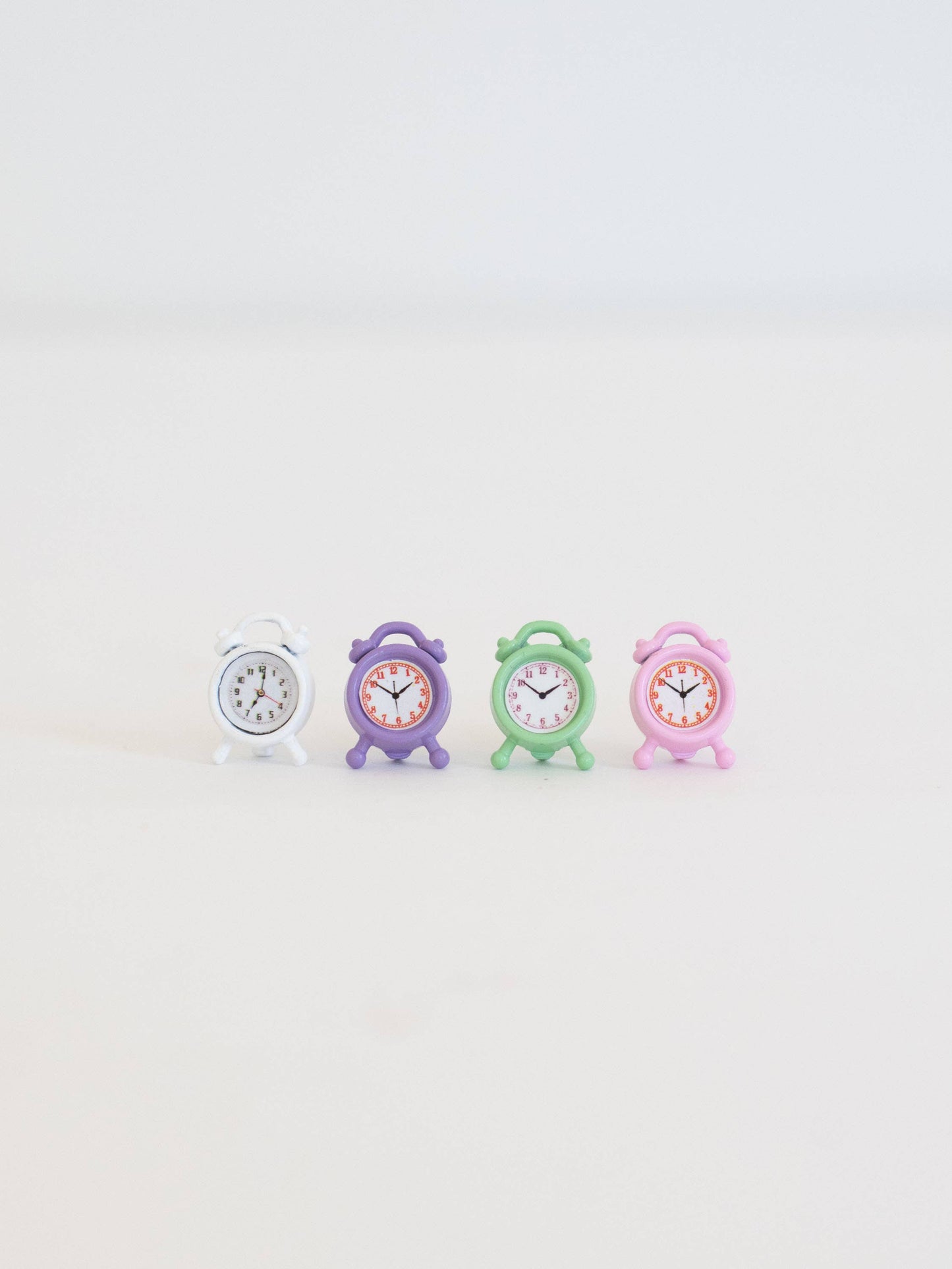 Macy Mae Dollhouse Designs - Dollhouse Tabletop Alarm Clock | Pink Purple White Green