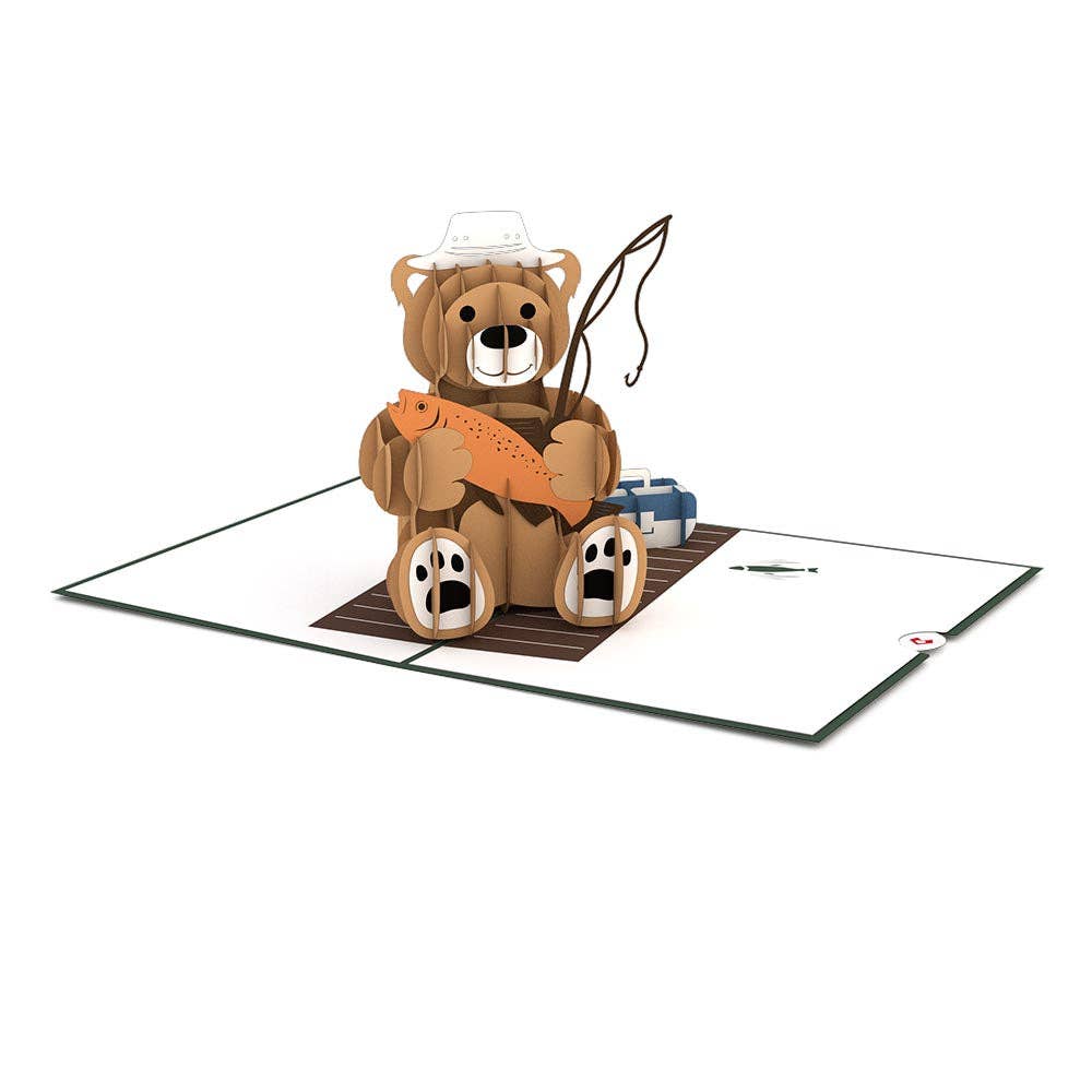 Lovepop Cards - Fishing Bear 5''x7'' Card, Pop-Up Cards (-62%)