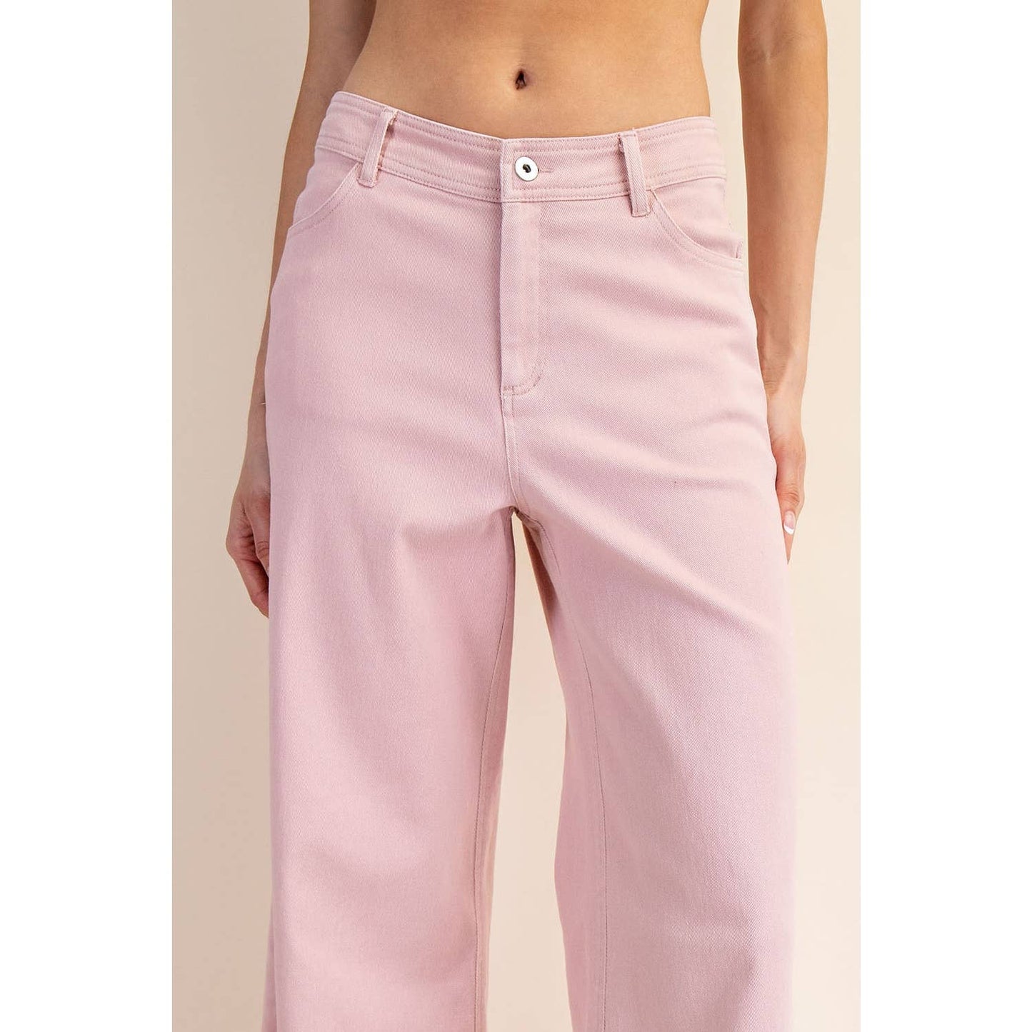 Rae Mode - COTTON TWILL WIDE LEG ANKLE PANT