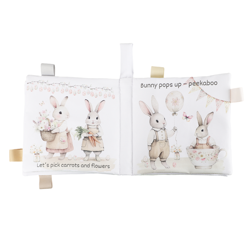 Ali+Oli - Happy Easter 10-Page Crinkle Soft Cloth Baby Book Taggies