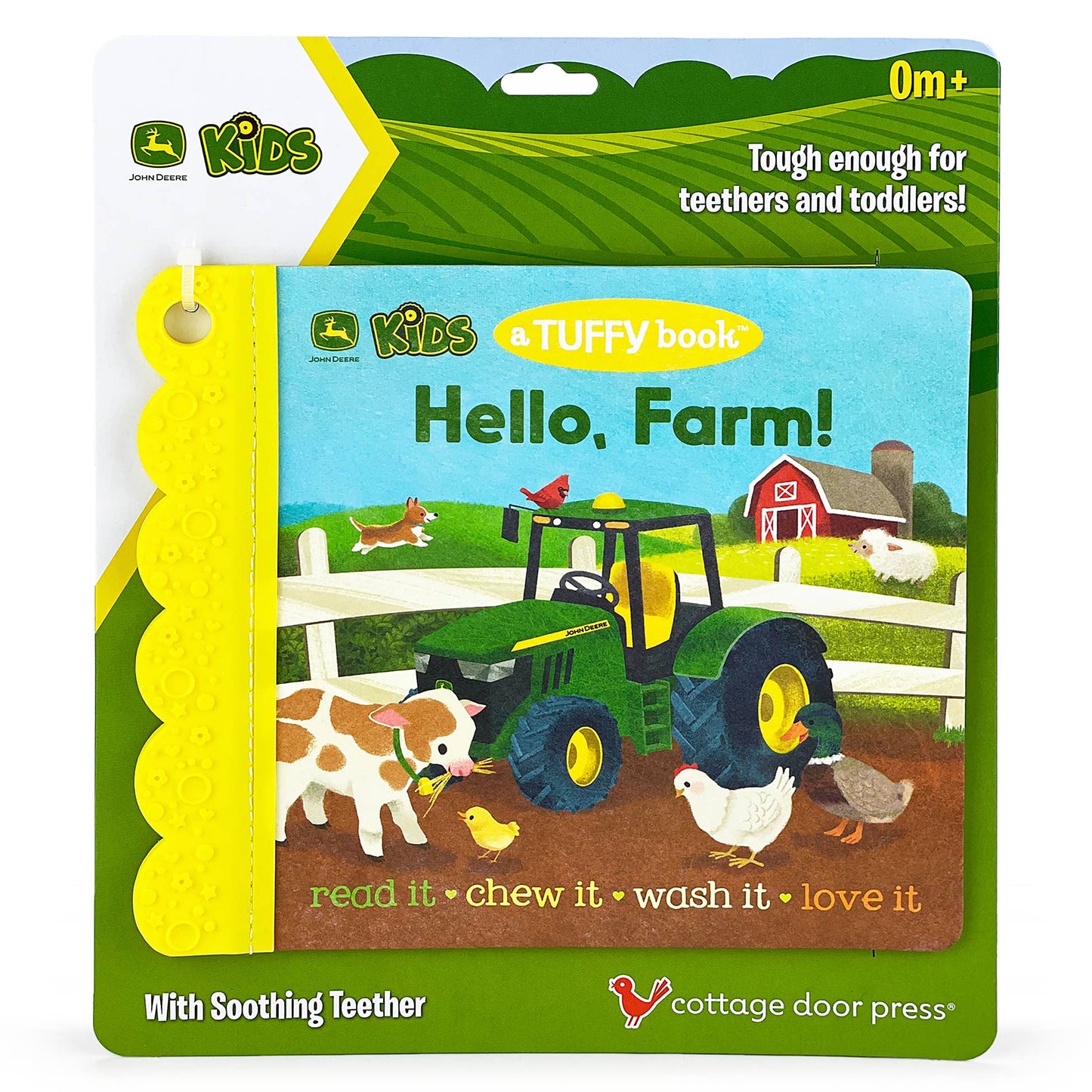 Cottage Door Press - John Deere Kids Hello, Farm!  (Tuffy Teether Indestructible)