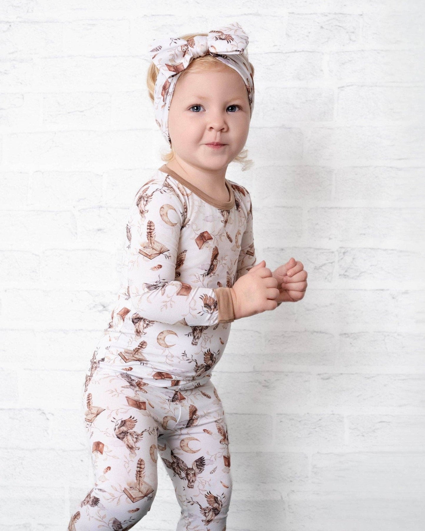 Jammie Session formerly Big Dreams Little Jammies - Feathers and Fables（Owl）TENCEL™ Modal Long Sleeve PJ's