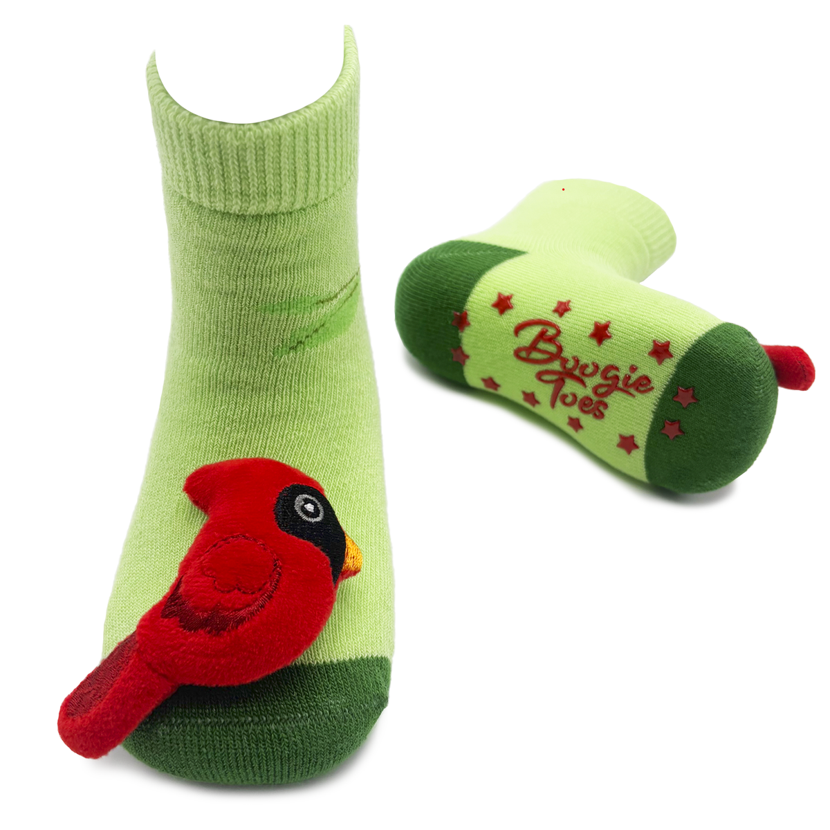 Boogie Toes - Red Cardinal Bird Boogie Toes Rattle Socks
