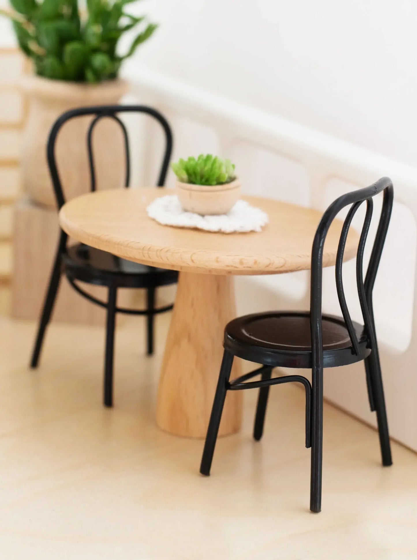 Macy Mae Dollhouse Designs - Dollhouse Metal Bistro Chair Set | Black