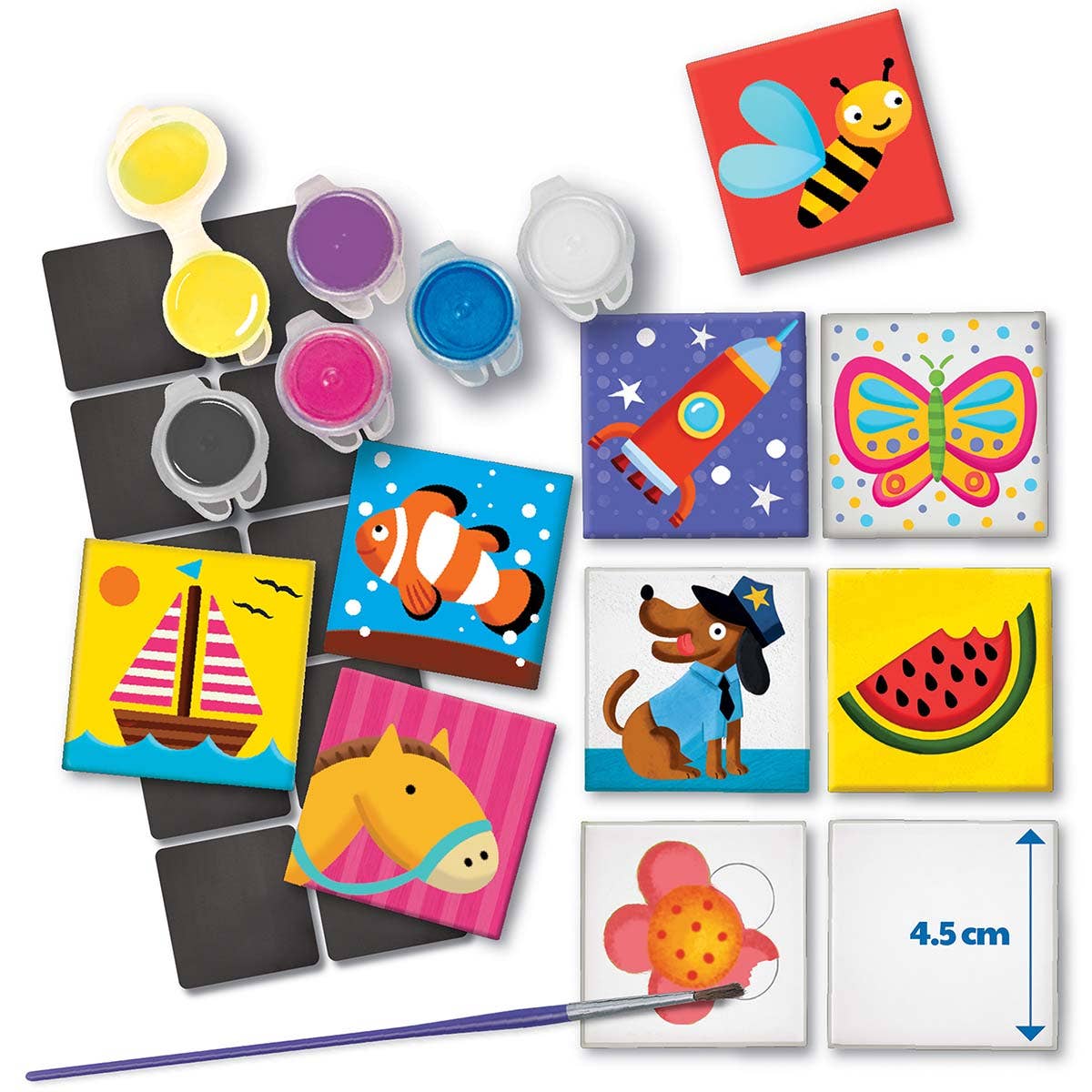 Toysmith - 4M Magnetic Mini Tile Art DIY Paint Arts & Craft Magnet Kit