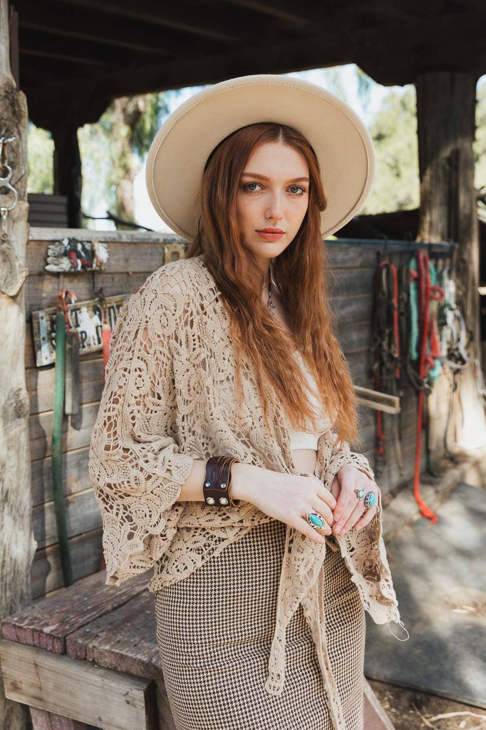 Leto Accessories - Crochet Floral Petal Kimono Wrap 🌼
