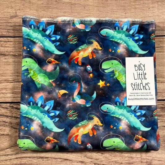 Busy Little Stitches - Space Dinosaurs Toddler Blanket