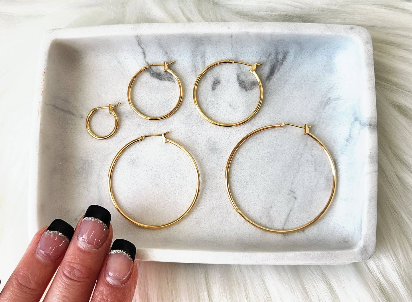 Edgy Petal Jewelry - Everyday Gold-Plated Hoops for Fall