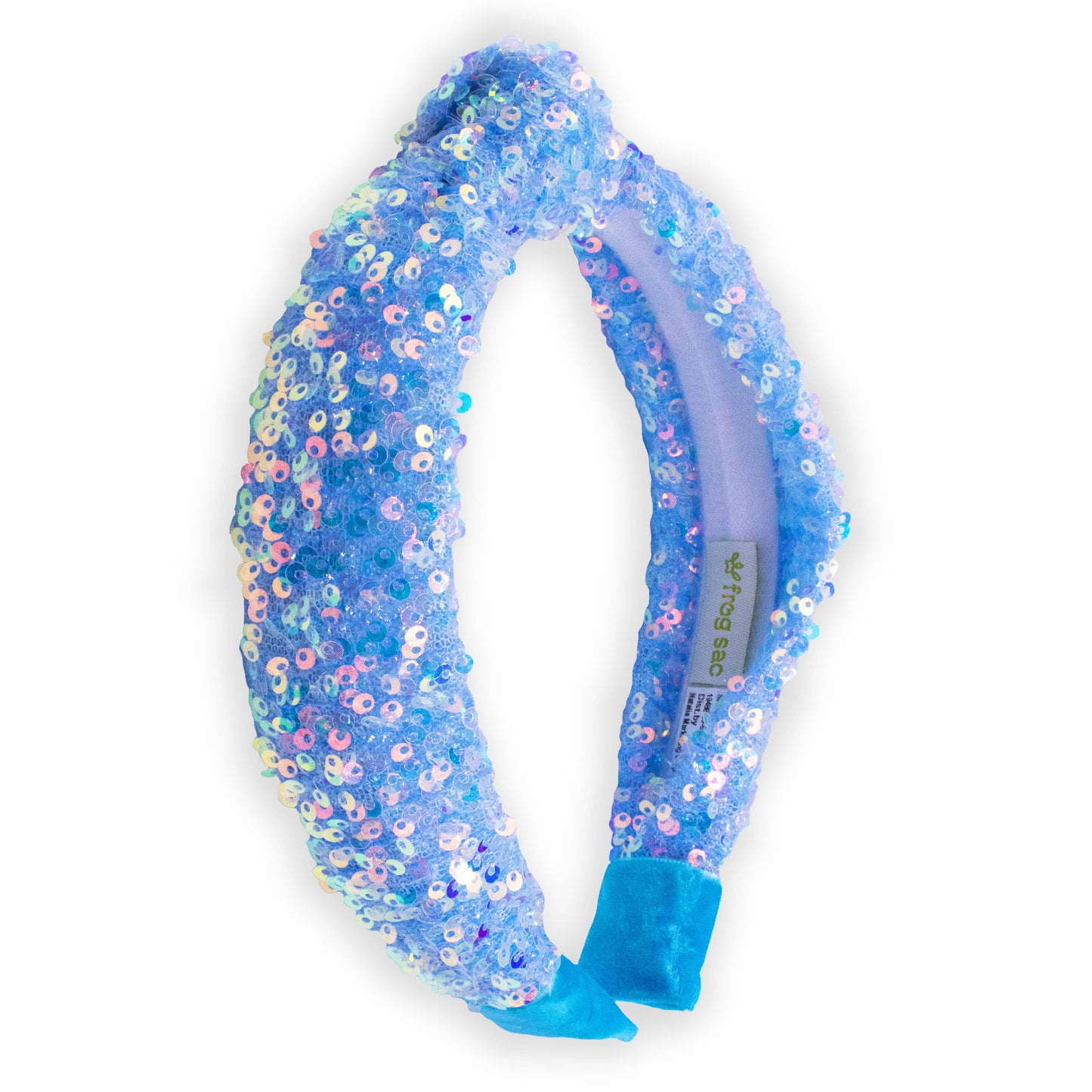 Frog Sac - Kids Knot Headband - Rainbow Sequin Knotted Hair Accessories