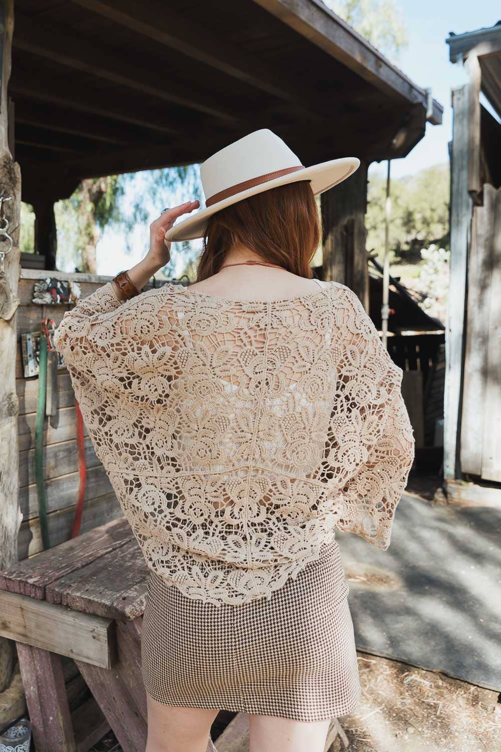 Leto Accessories - Crochet Floral Petal Kimono Wrap 🌼