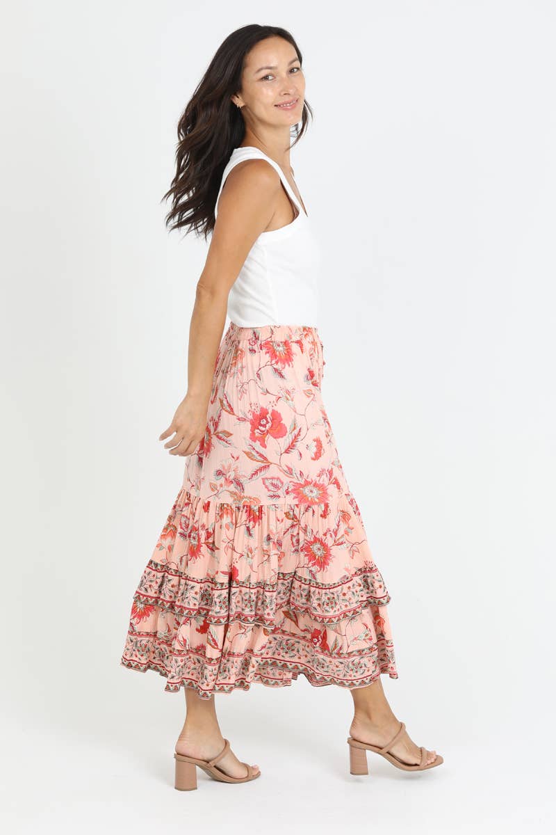 Nostalgia - E6E87-A730 PRINTED MAXI SKIRT