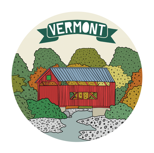 Made by Nilina - Vermont Covered Wooden Bridge Sticker New England Souvenir