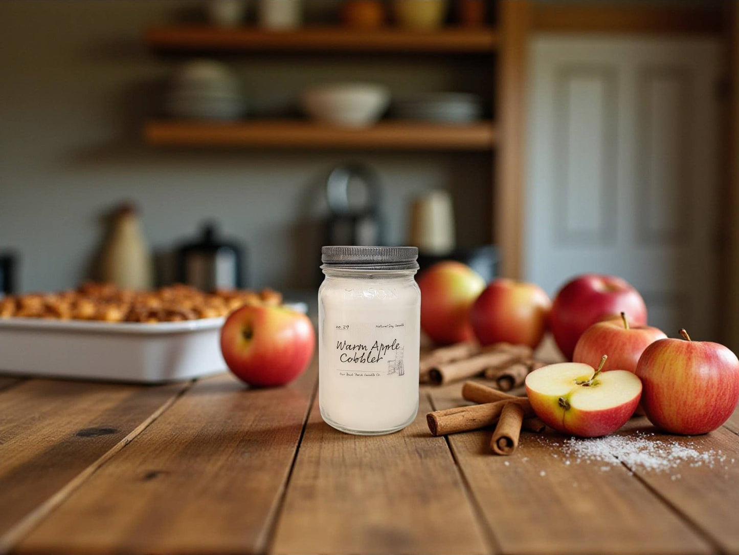 Back Porch Candle Co - Warm Apple Cobbler | Soy Candle | Farmhouse