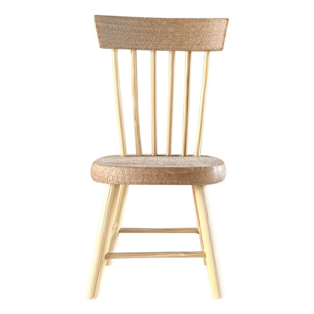 Macy Mae Dollhouse Designs - Dollhouse Classic Windsor Dining Chair | Natural Wood