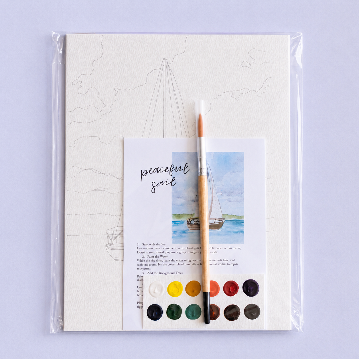 bailey rae studio - Peaceful sail - watercolor kit