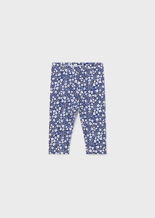 Blue and White Floral Legging