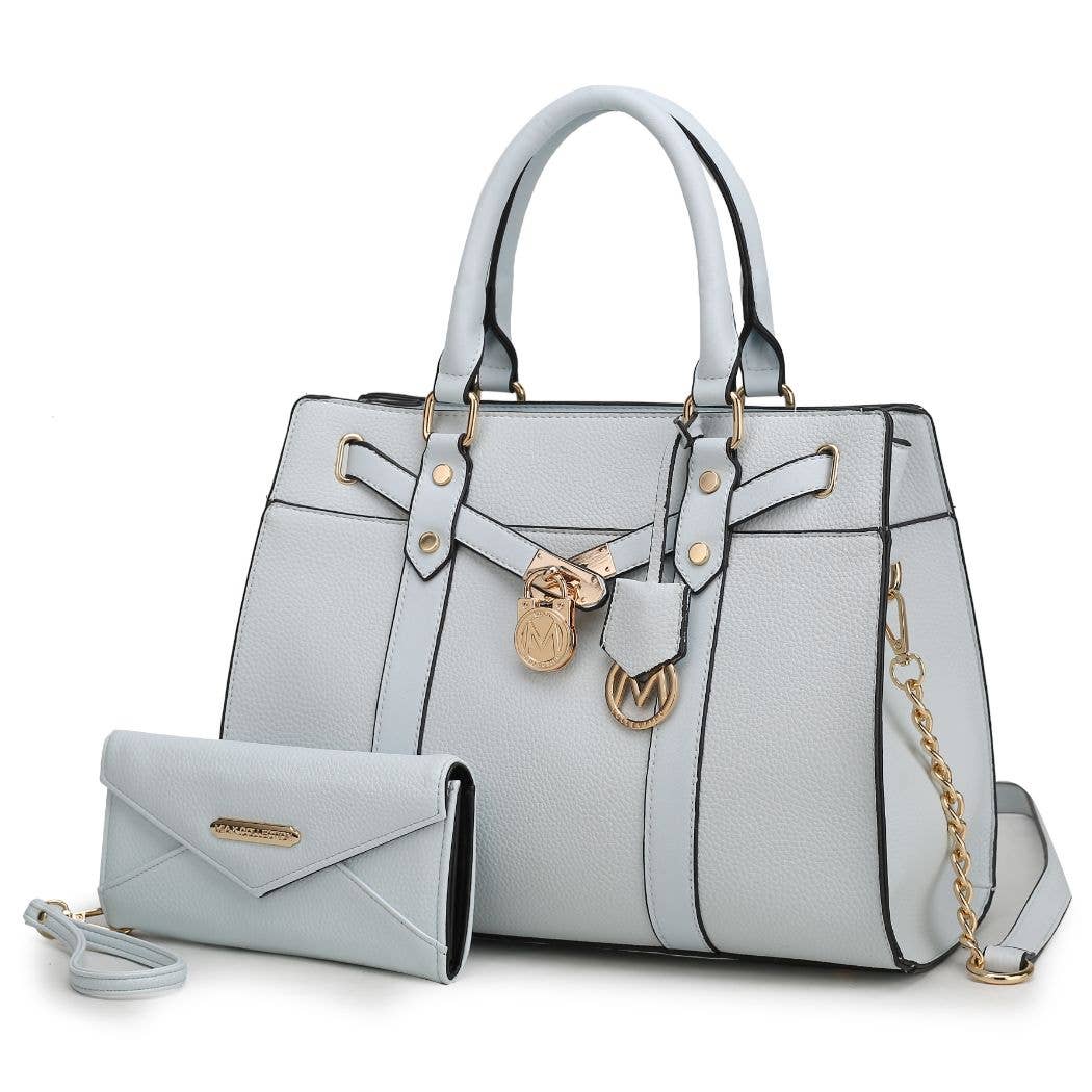 MKF Collection - Christine Vegan Leather Women Satchel Bag & wallet by Mia K