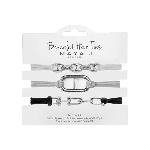 Maya J - 2-in-1 Bracelet Hair Tie Set - Classic - 3 Pc Set