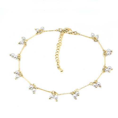 Maya J - Ankle Bracelets - 14K Gold-Plated - Full Display