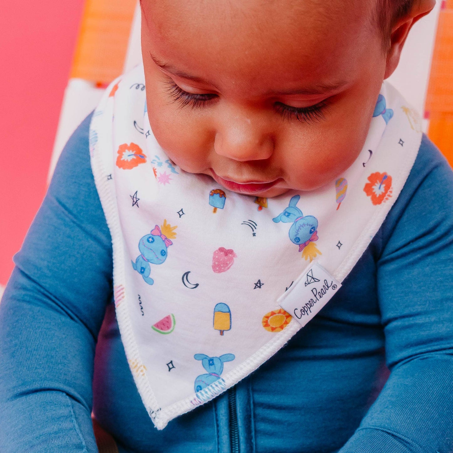 Copper Pearl - 4 Pack Baby Bandana Bibs - Disney Stitch Dreamsicles