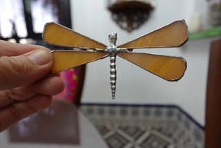 Stained glass stars and Talavera - Handmade Stained Glass Dragonfly – Giftable in Any Color