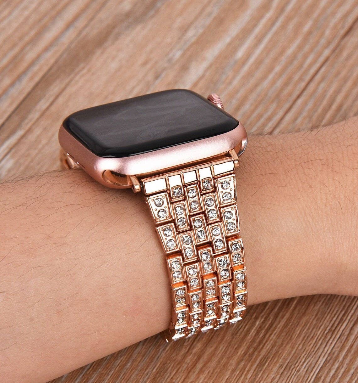 ShopTrendsNow - Crystal Rhinestone Sparkling Band for Apple Watch All Series