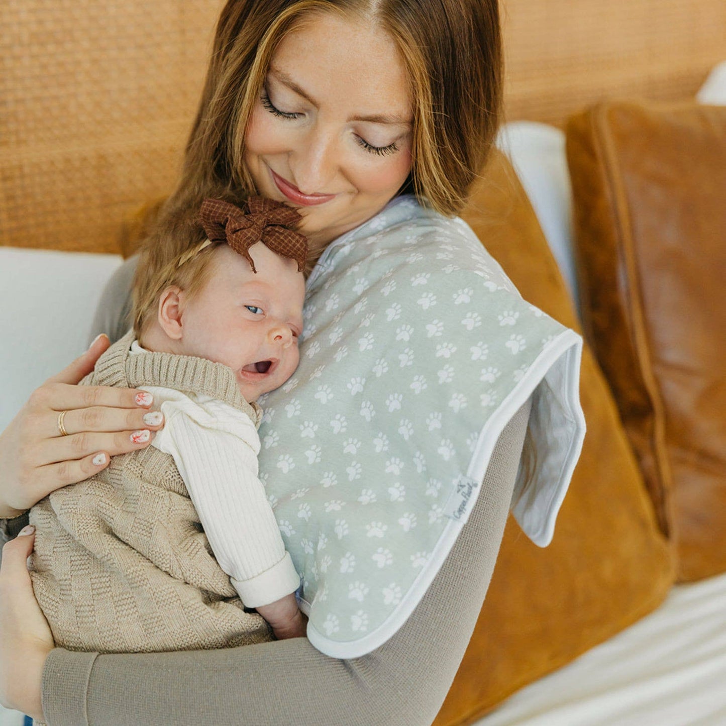 Copper Pearl - 3 Pack Premium Burp Cloths - Rufus