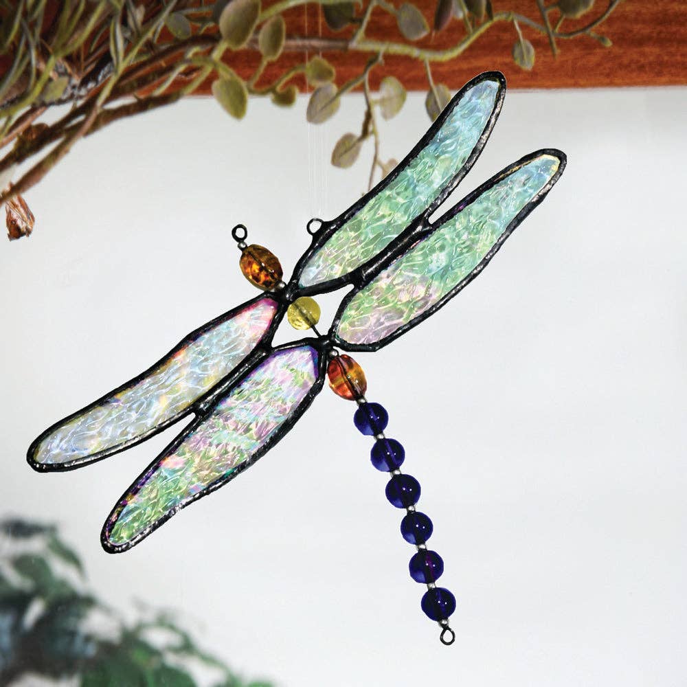 J Devlin Glass Art & Bert Anderson Collection - ORN 112 Dragonfly Ornament