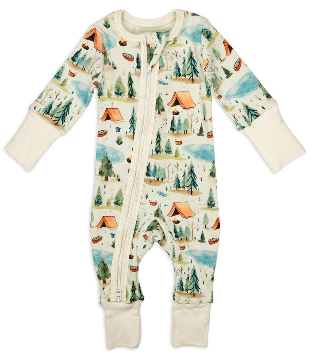 Earthy - Organic Cotton Baby Pajamas 2-Way Zipper Sleeper, North