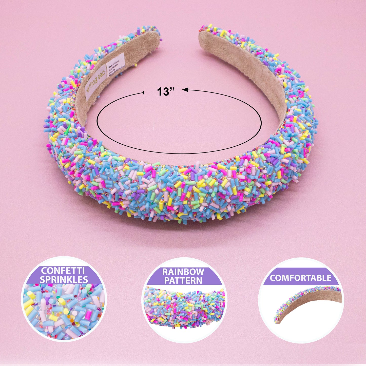 Frog Sac - Padded Sprinkles Headband