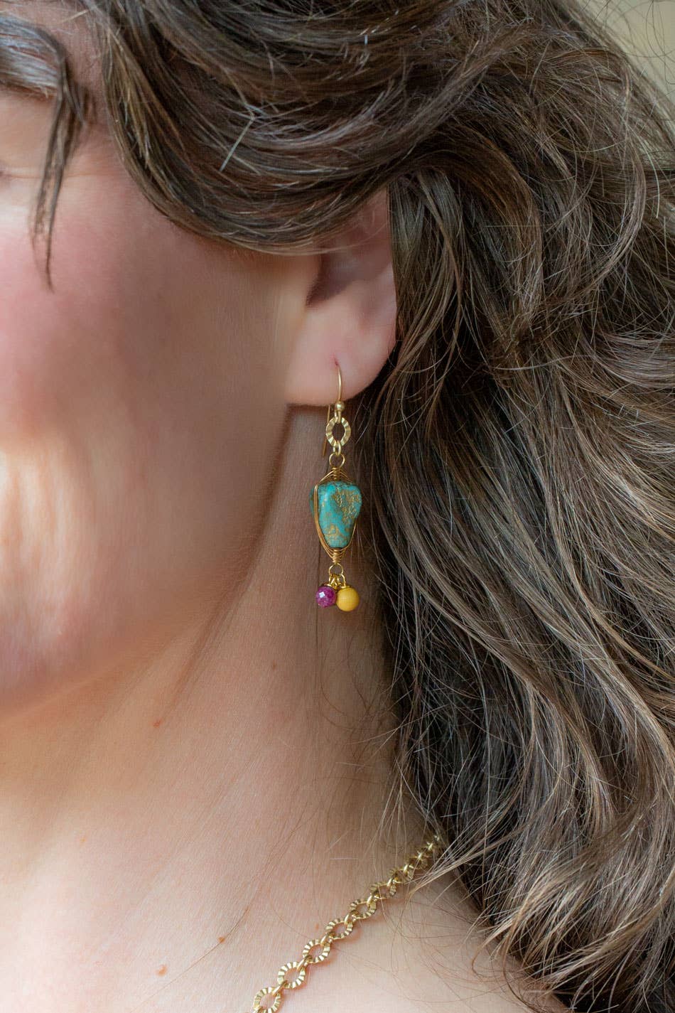 Anne Vaughan Designs Jewelry - Ember Czech Glass Herringbone Earrings