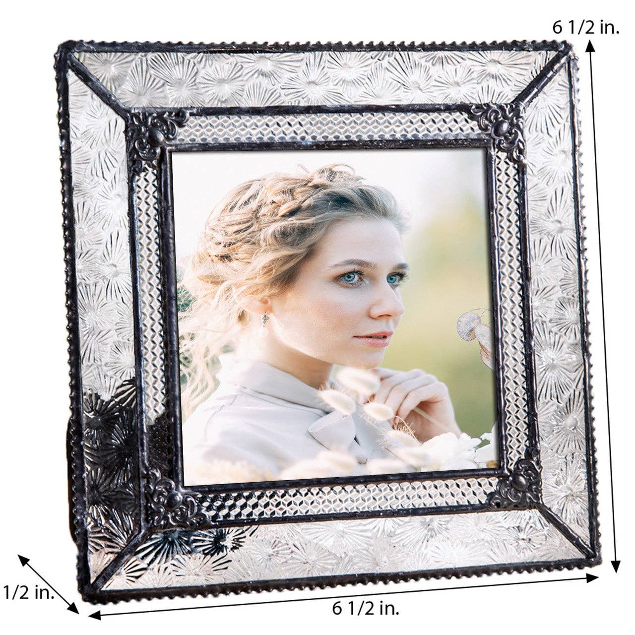 J Devlin Glass Art & Bert Anderson Collection - Pic 380 Florentine Vintage Glass - Easel Back Frame Series