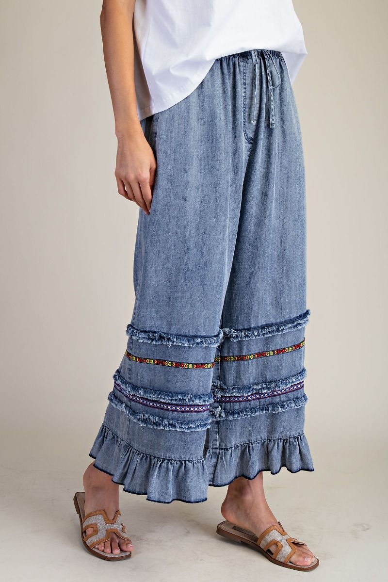Fray Denim Pant