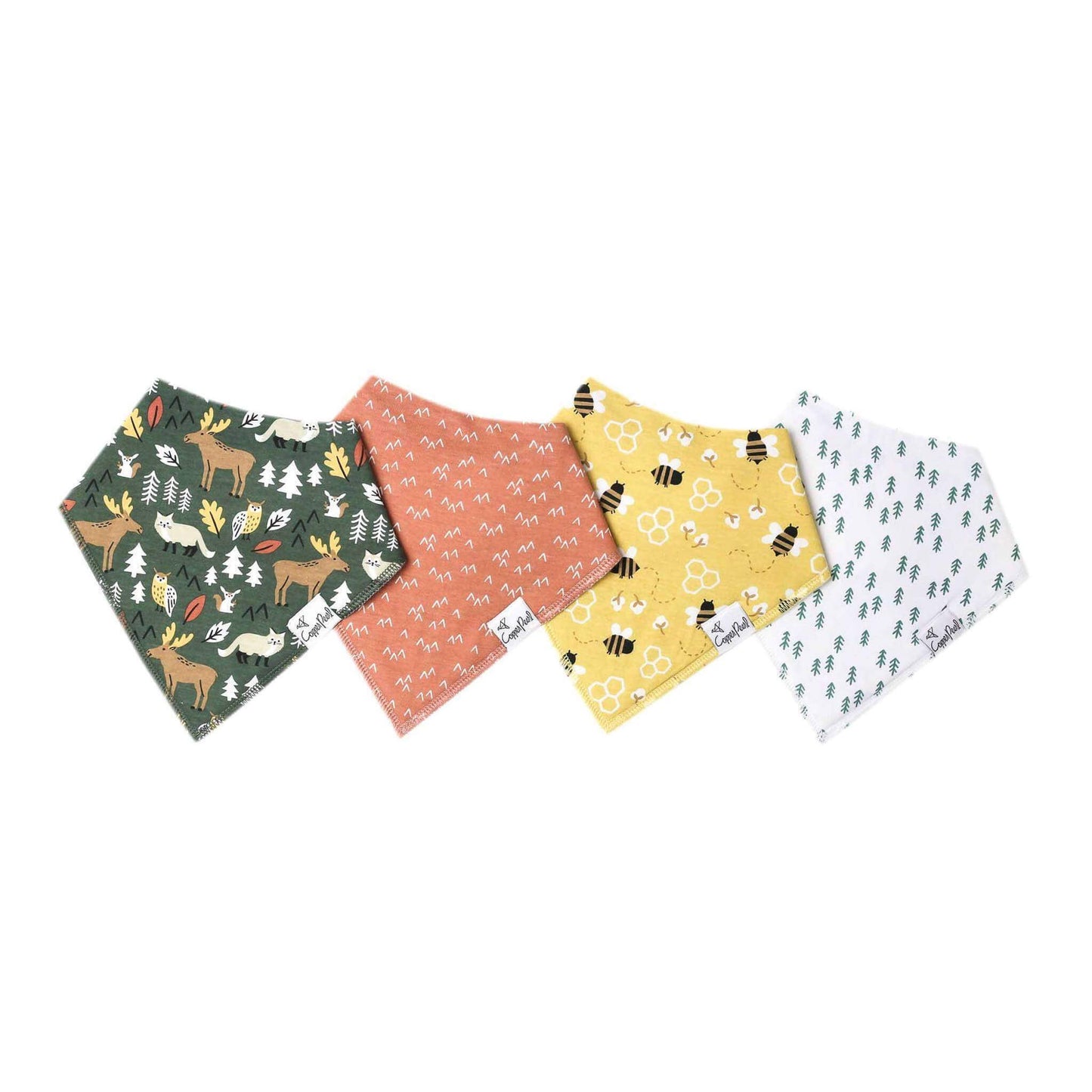 Copper Pearl - 4 Pack Baby Bandana Bibs - Atwood