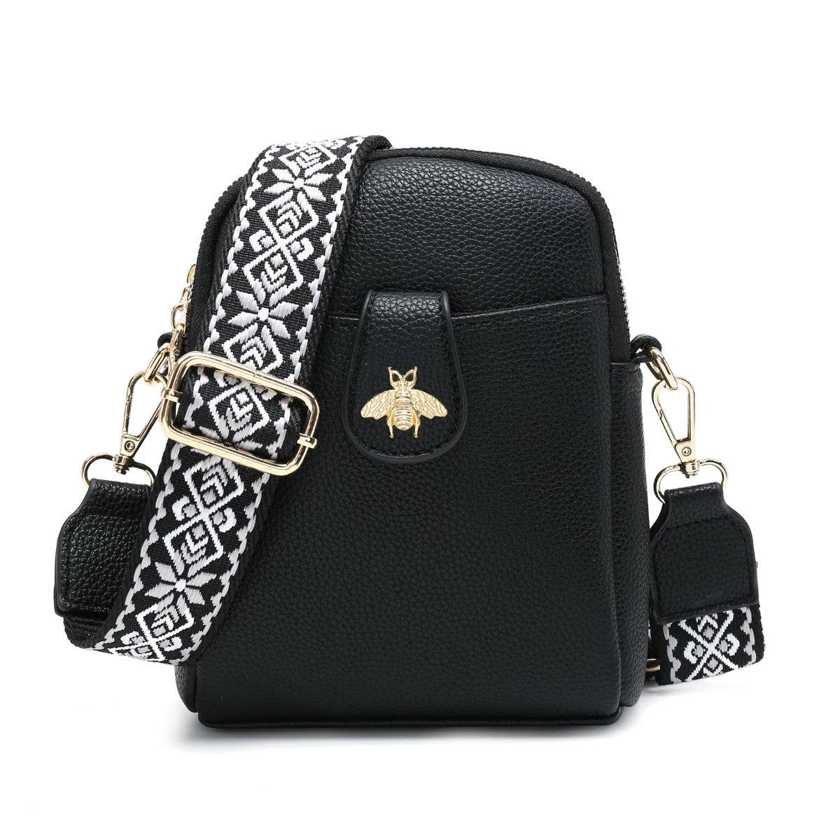 Papaya Fashion Ltd - B23001 Cross Body Handbag with double zip top sections