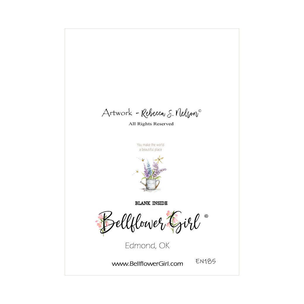 Bellflower Girl - You Make the World Beautiful Place - Friendship & Love Card