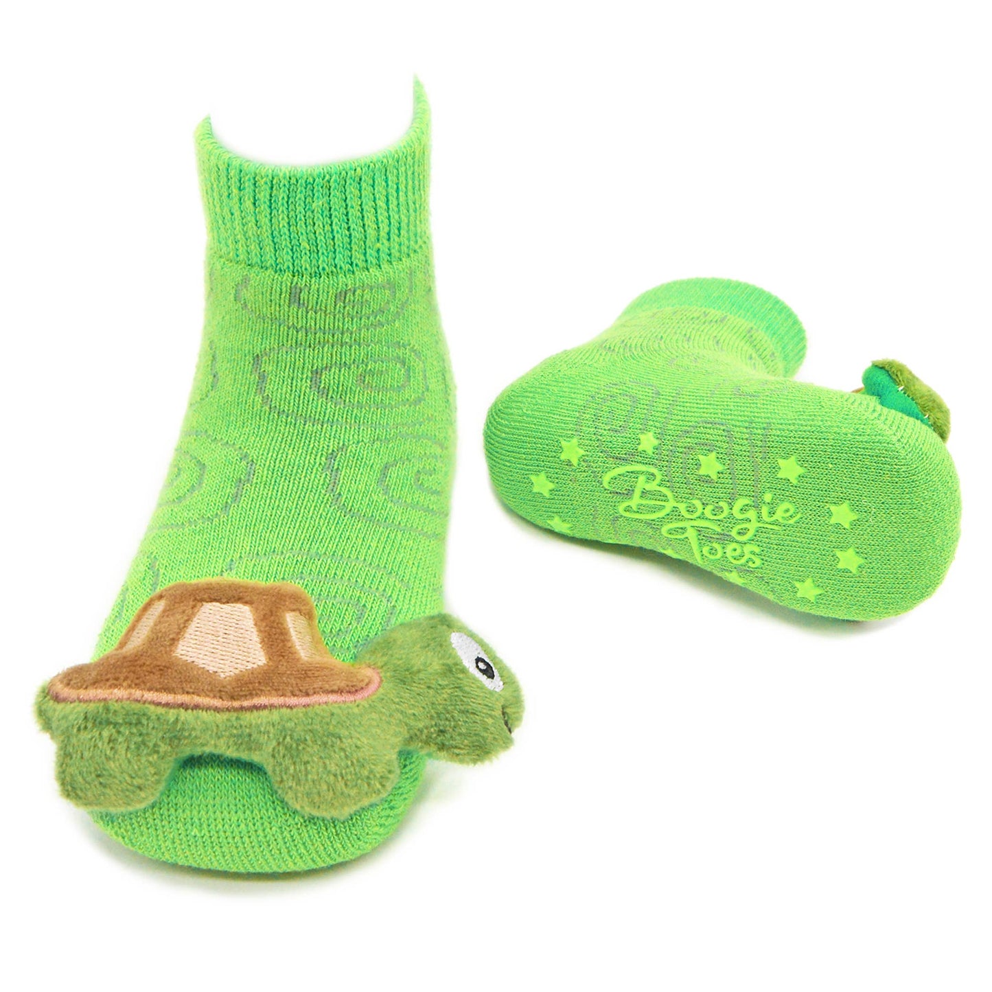 Boogie Toes - Green Turtle Boogie Toes Rattle Socks