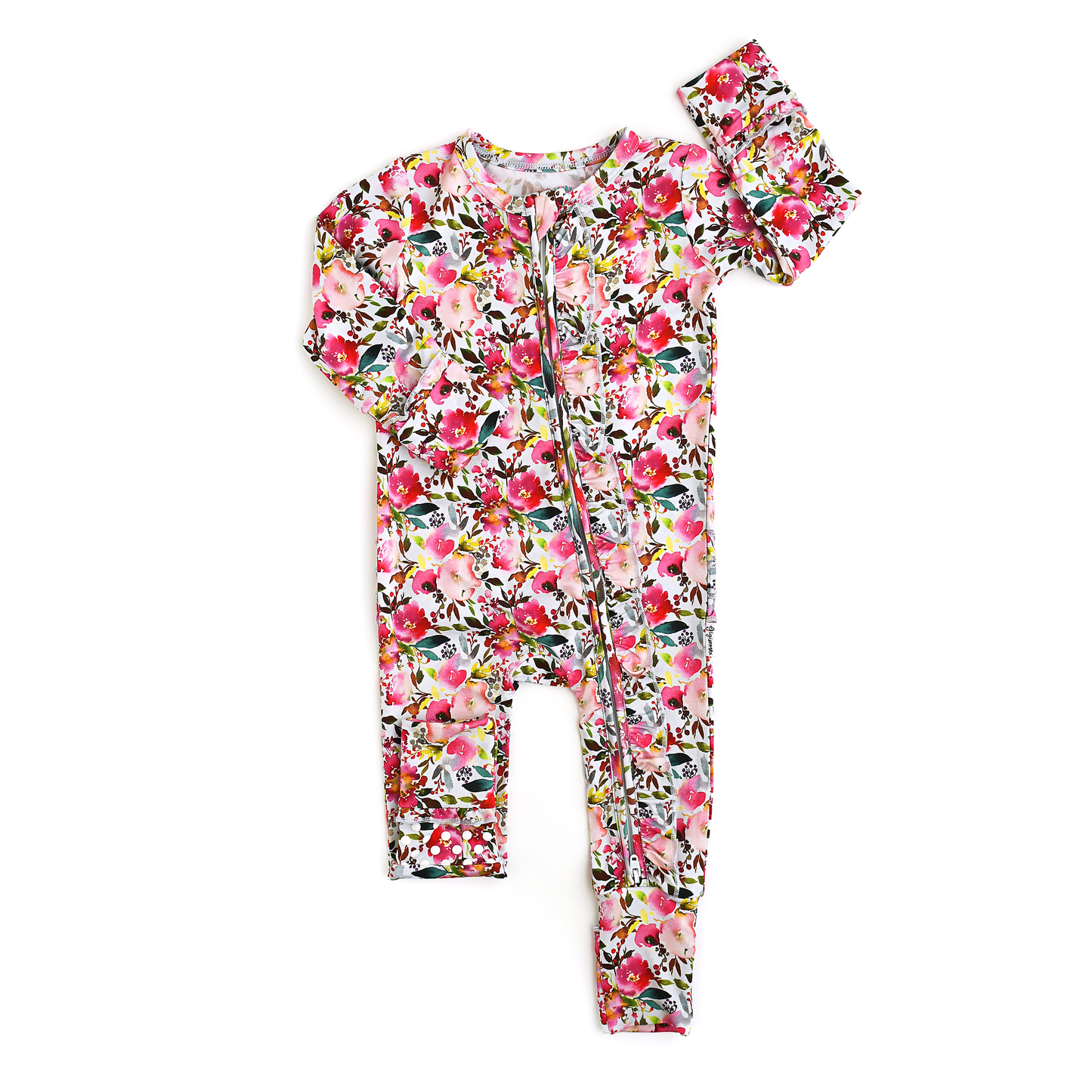 Gigi and Max - Eloise RUFFLE ZIP Bamboo Baby Outfit Sleepies Little