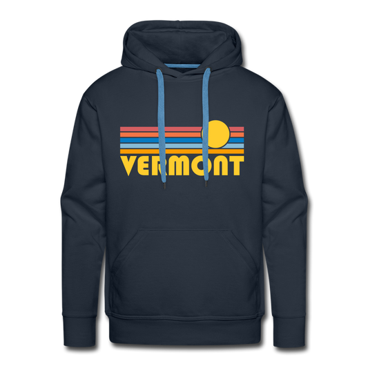 Hey Mountains - Premium Vermont Hoodie - Retro Sun