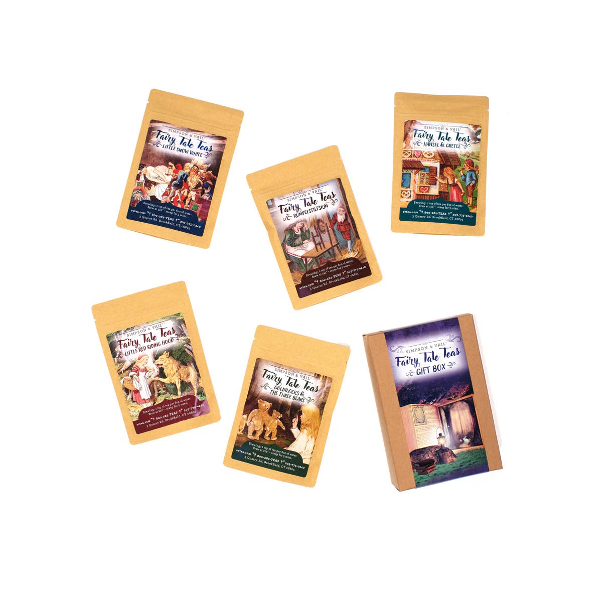 Simpson & Vail - Fairy Tale Tea Sampler Gift Box - 5 Packages