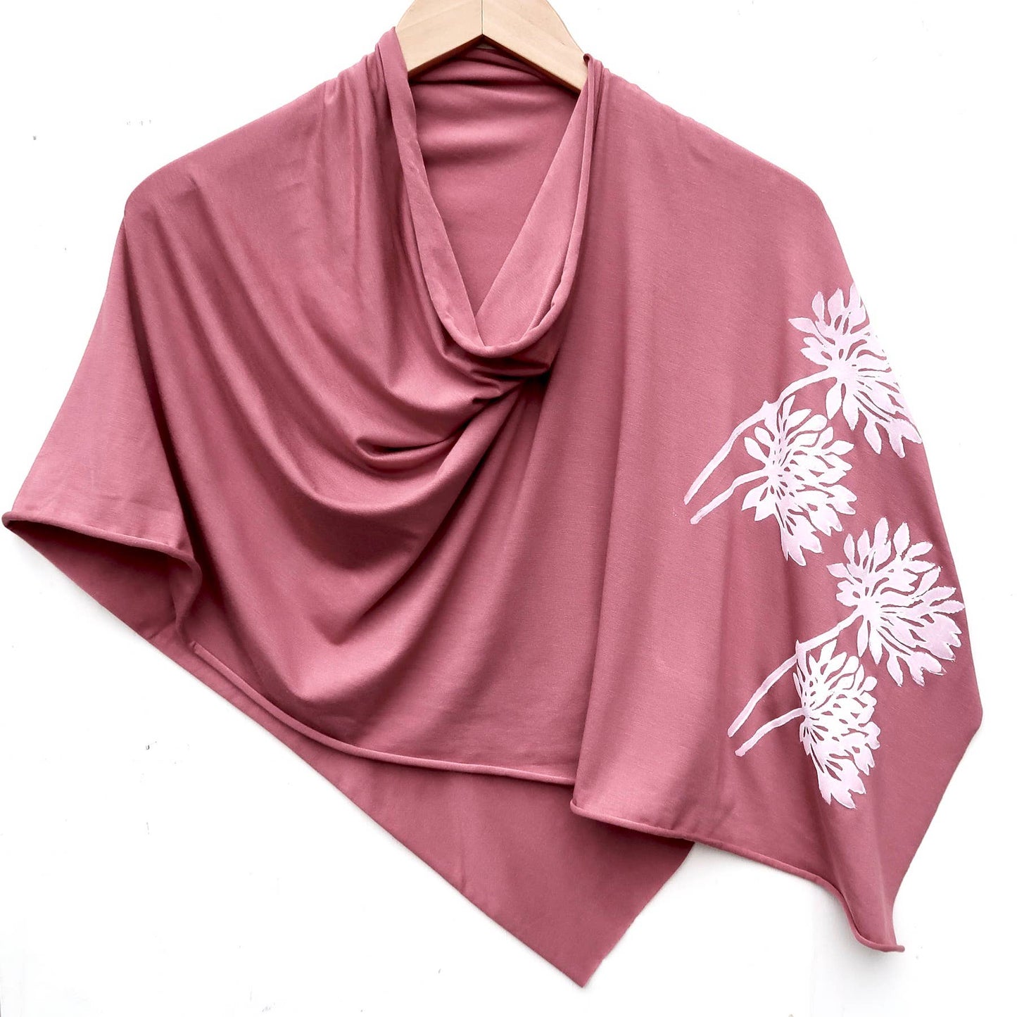 Windsparrow Studio - Lightweight Poncho - Allium (white ink)
