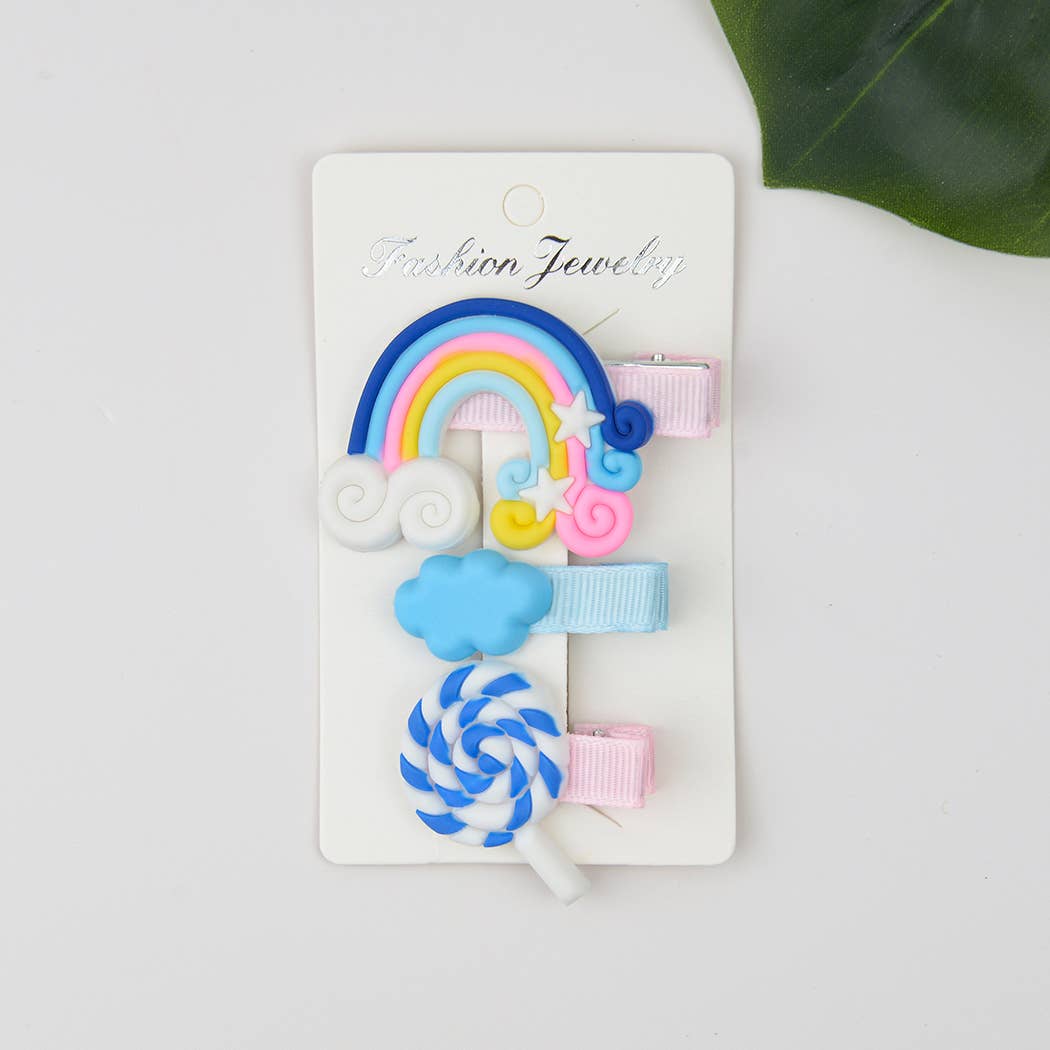 SoapElenGlen - Rainbow & Candy Duckbill Clip Set