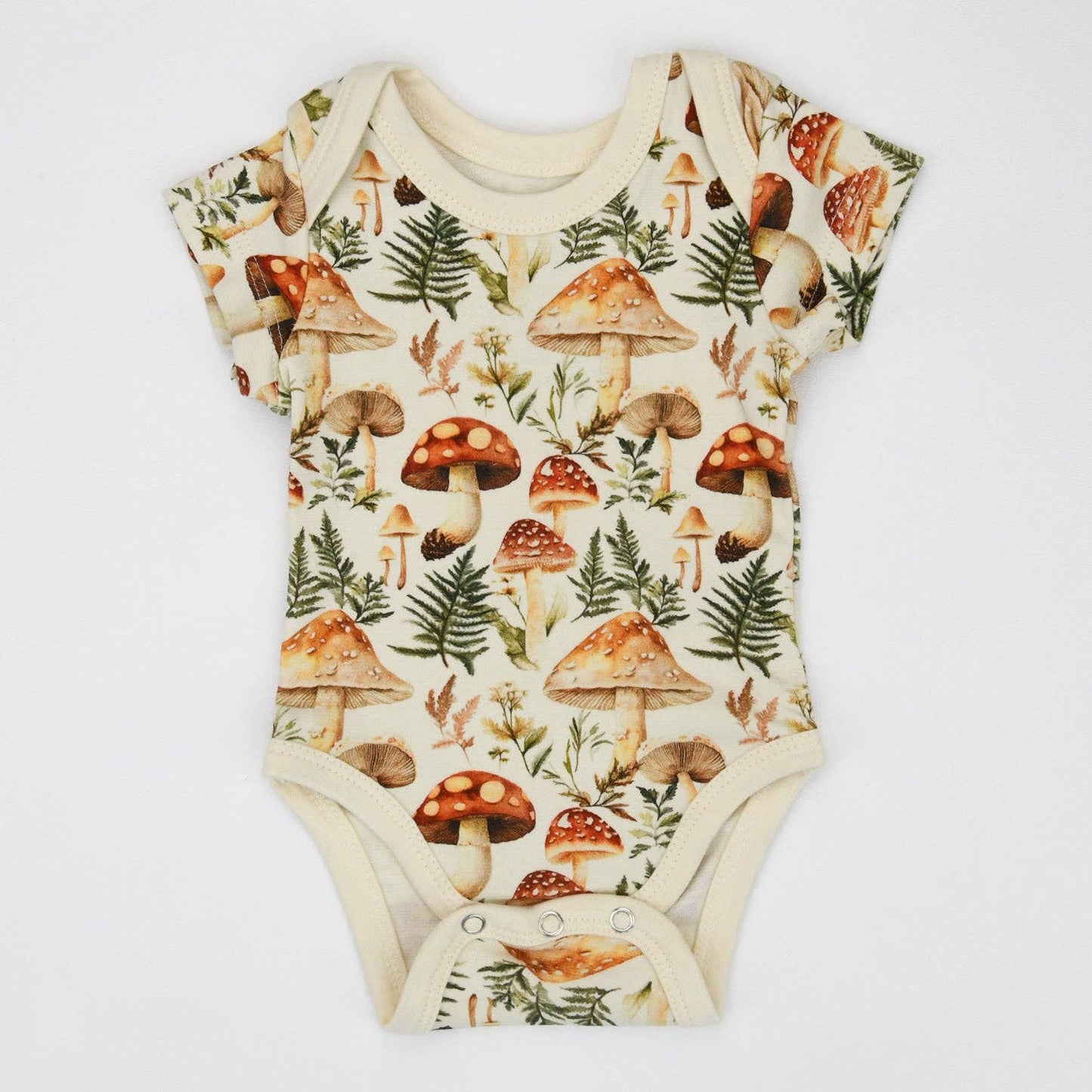 Earthy - Organic Cotton Short Sleeve Baby Bodysuit, Anise