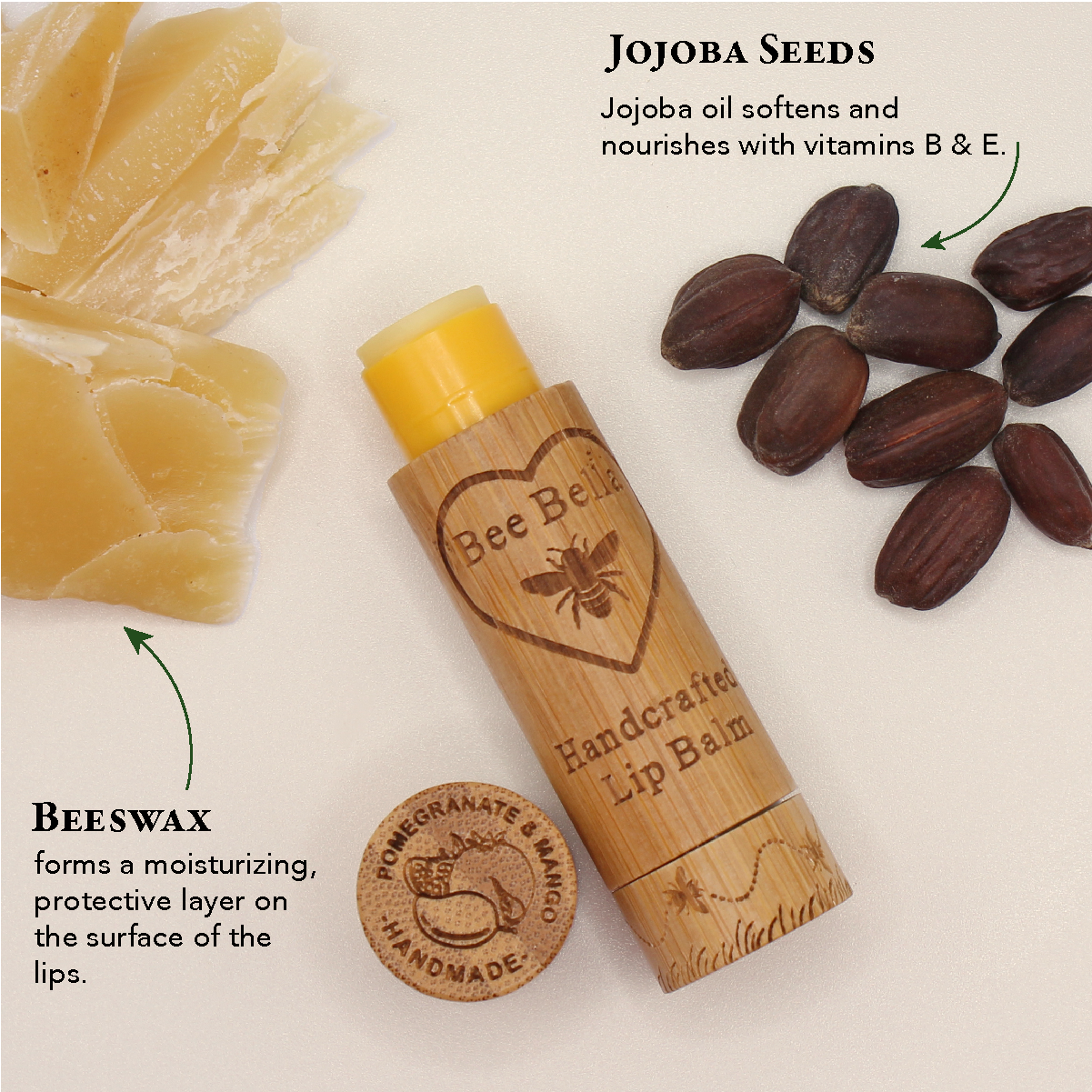 Bee Bella - Pomegranate Mango Lip Balm  |  6-Pack